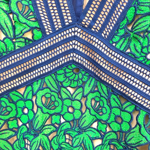 Adelyn Rae Green Floral Lace Mini Dress - Picture 5 of 9